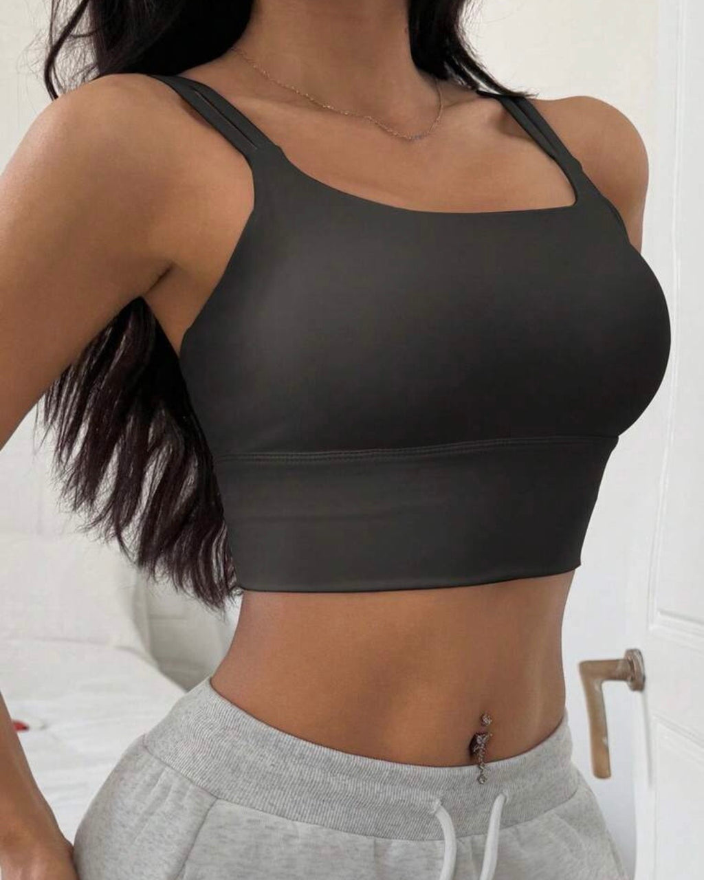 Crop Gris Oscuro