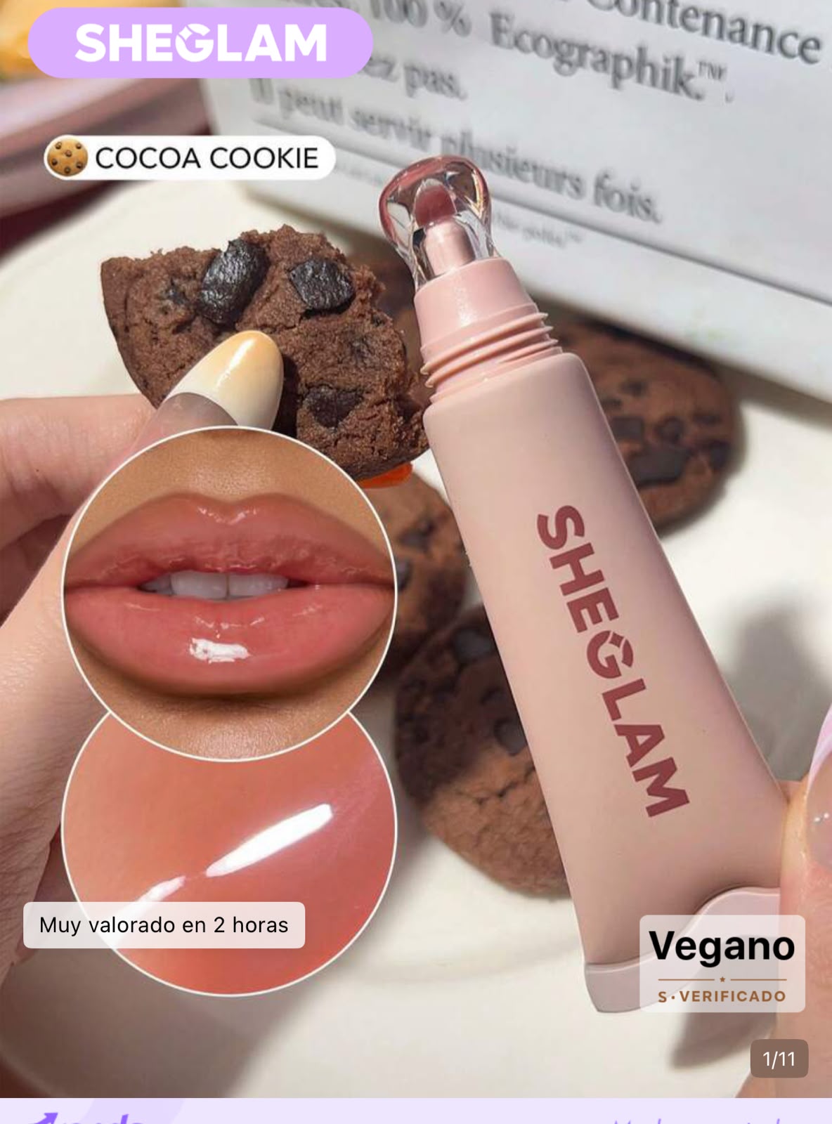 SHEGLAM gloss hidratante 4 colores disponibles