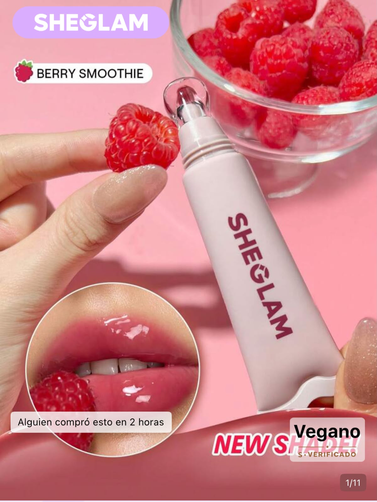 SHEGLAM gloss hidratante 4 colores disponibles