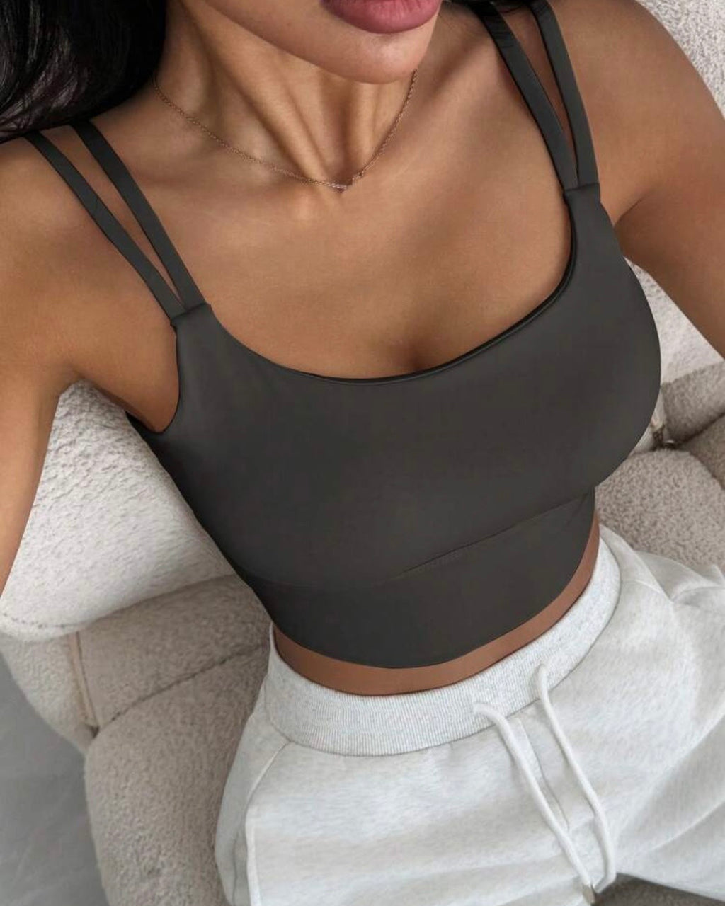 Crop Gris Oscuro