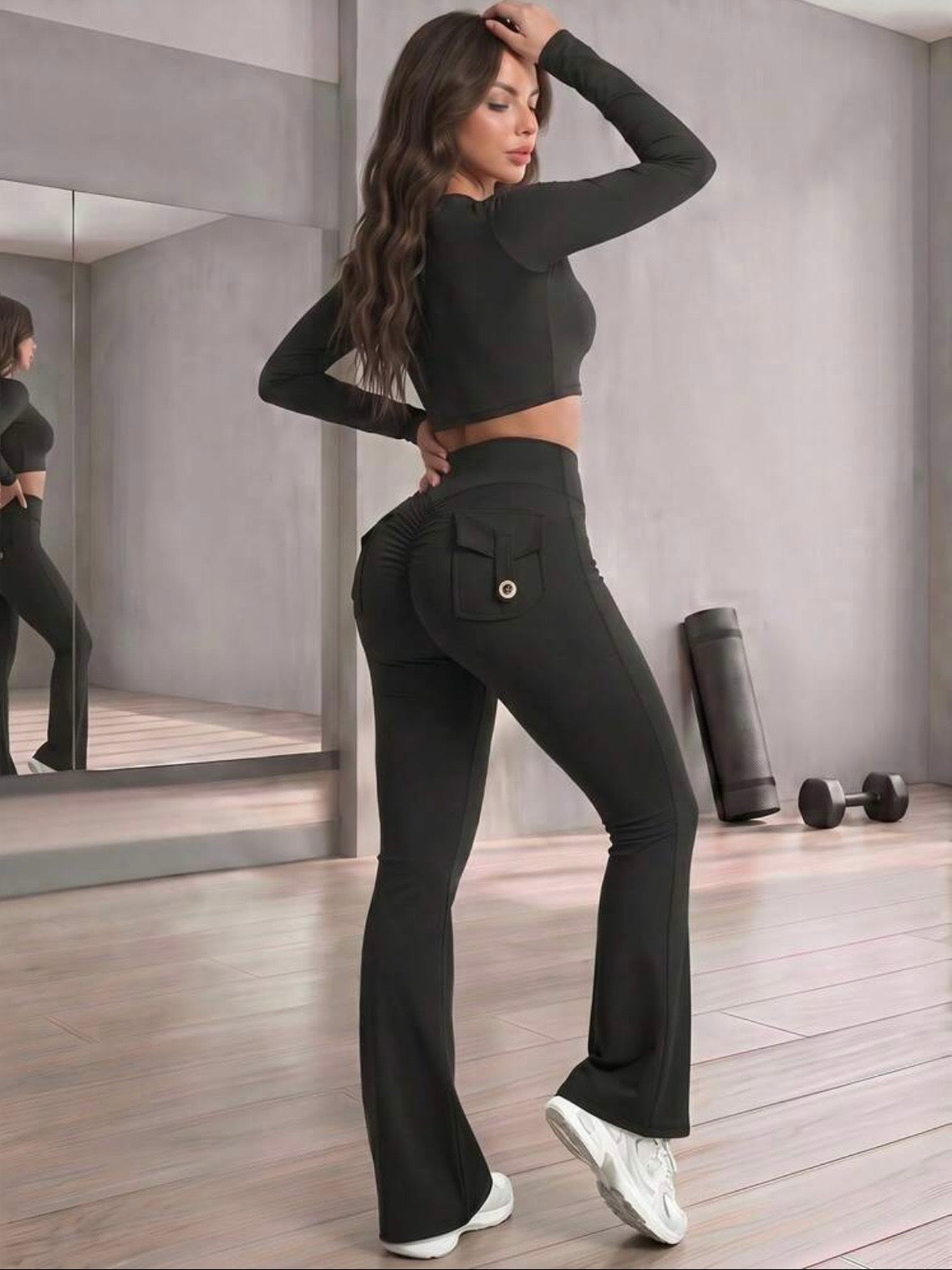 Pantalones Acampanados Negros