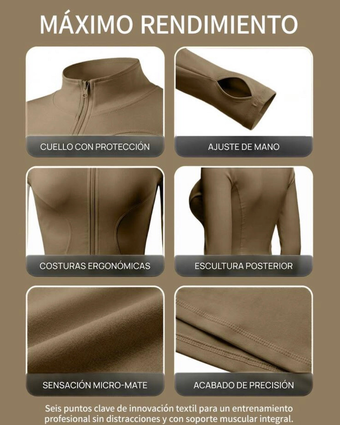 Chaqueta deportiva Caqui