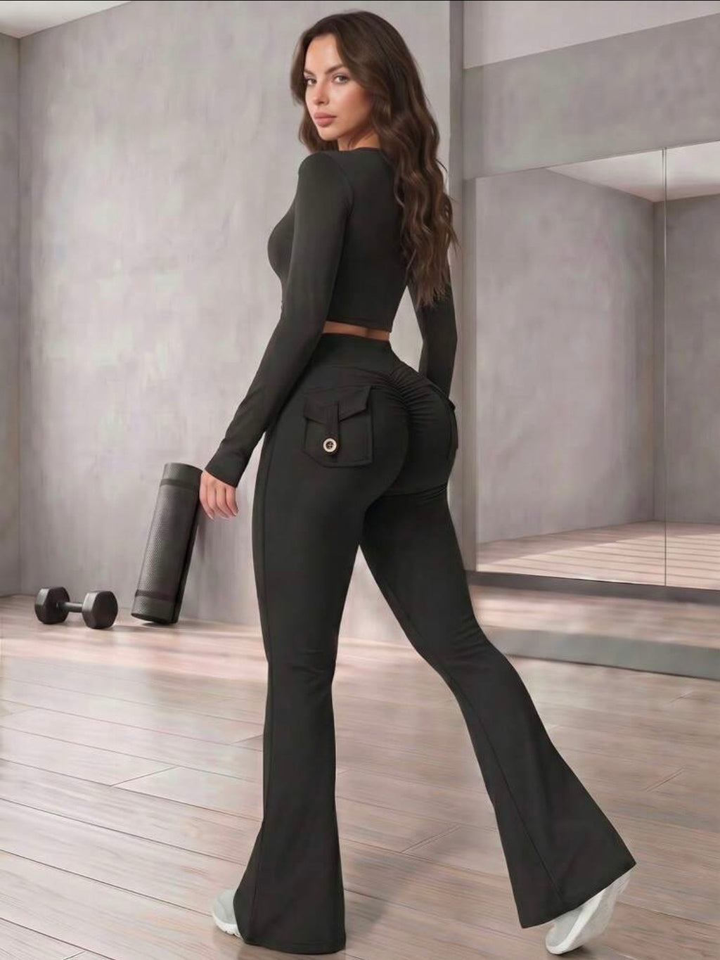 Pantalones Acampanados Negros