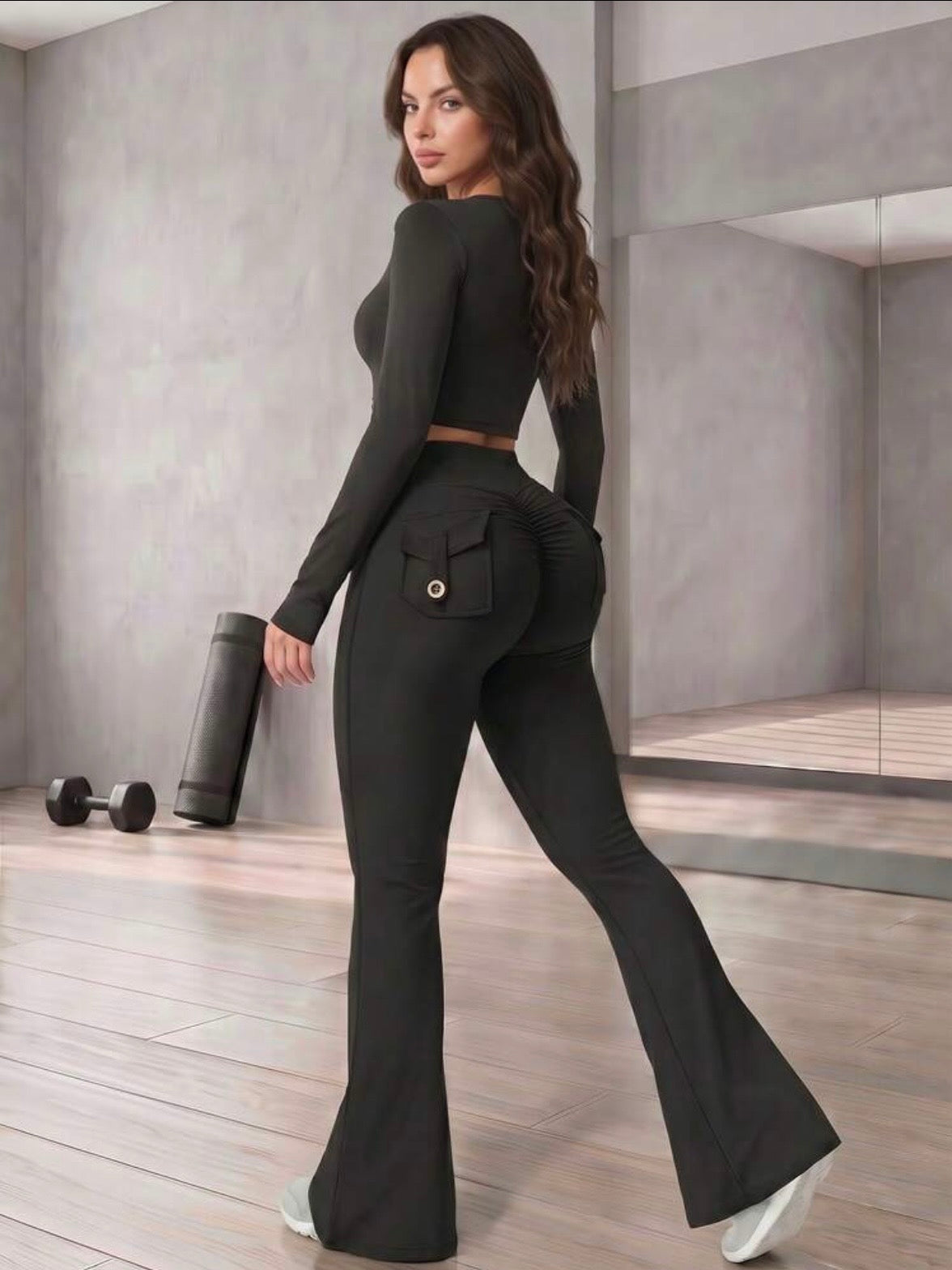 Pantalones Acampanados Negros
