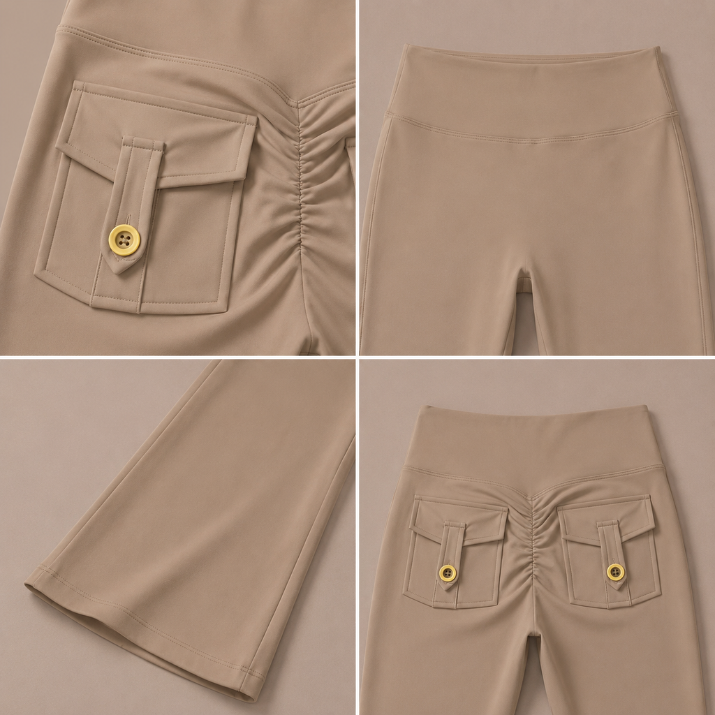 Pantalones Acampanados Camel