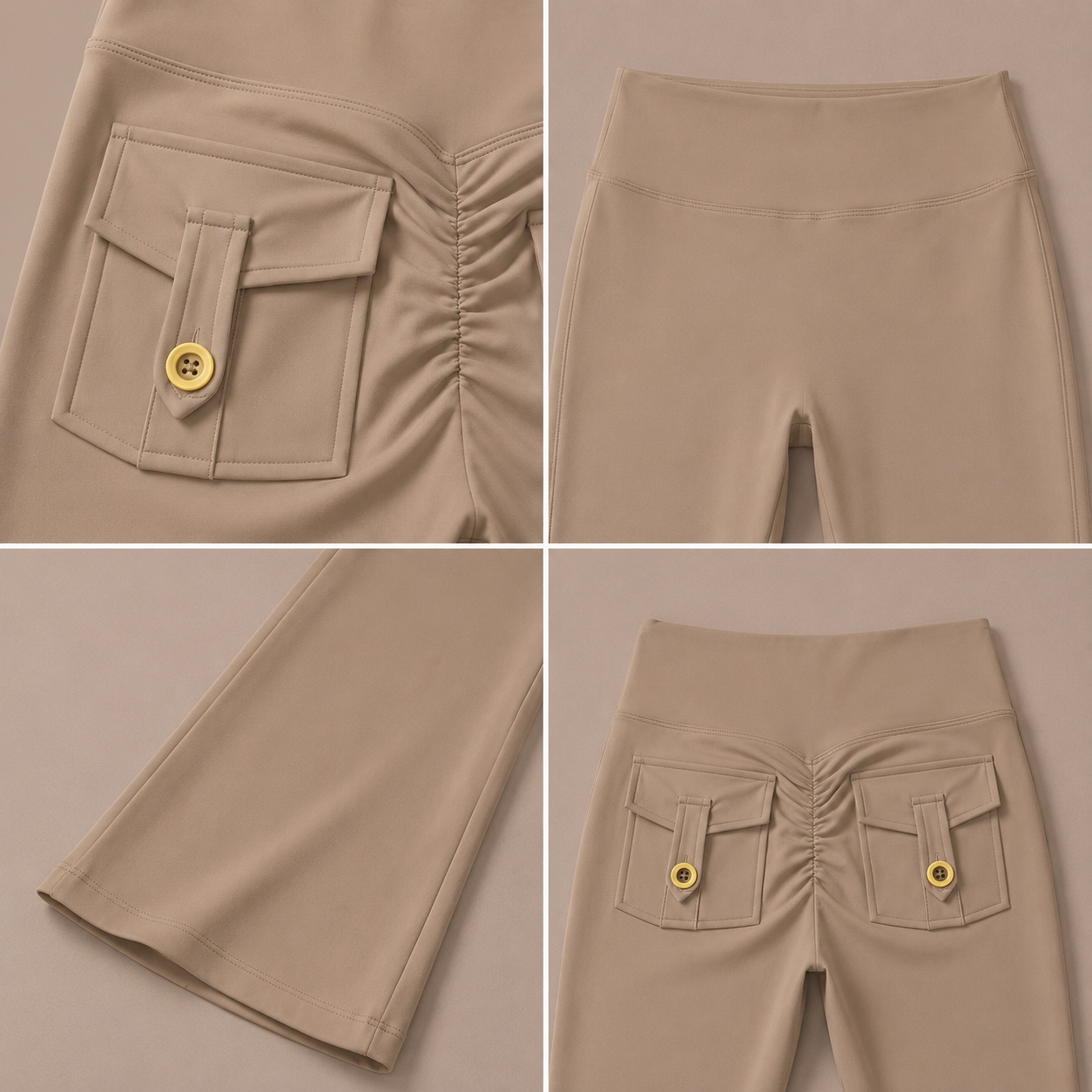 Pantalones Acampanados Camel