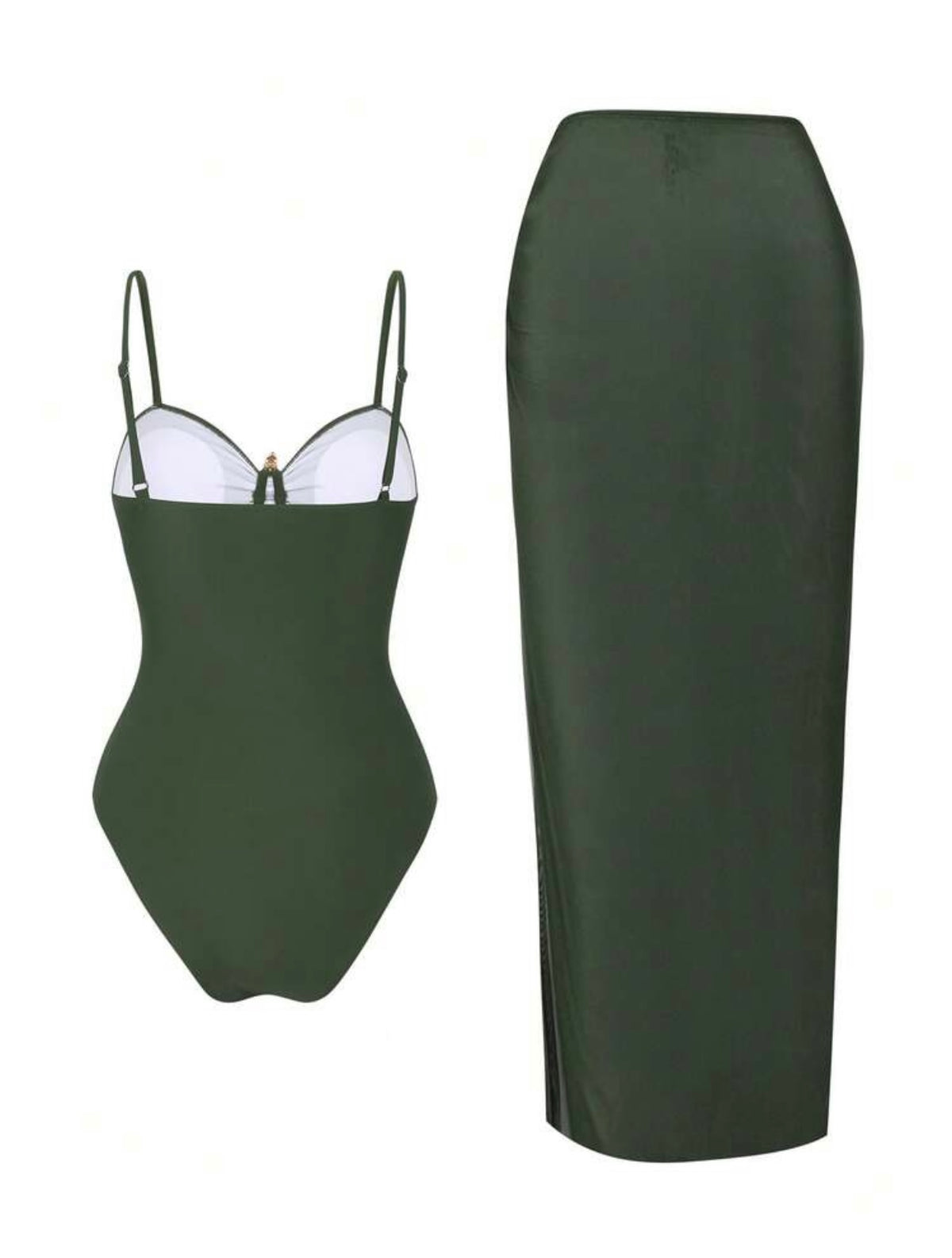 Traje de baño de una pieza con falda maxi