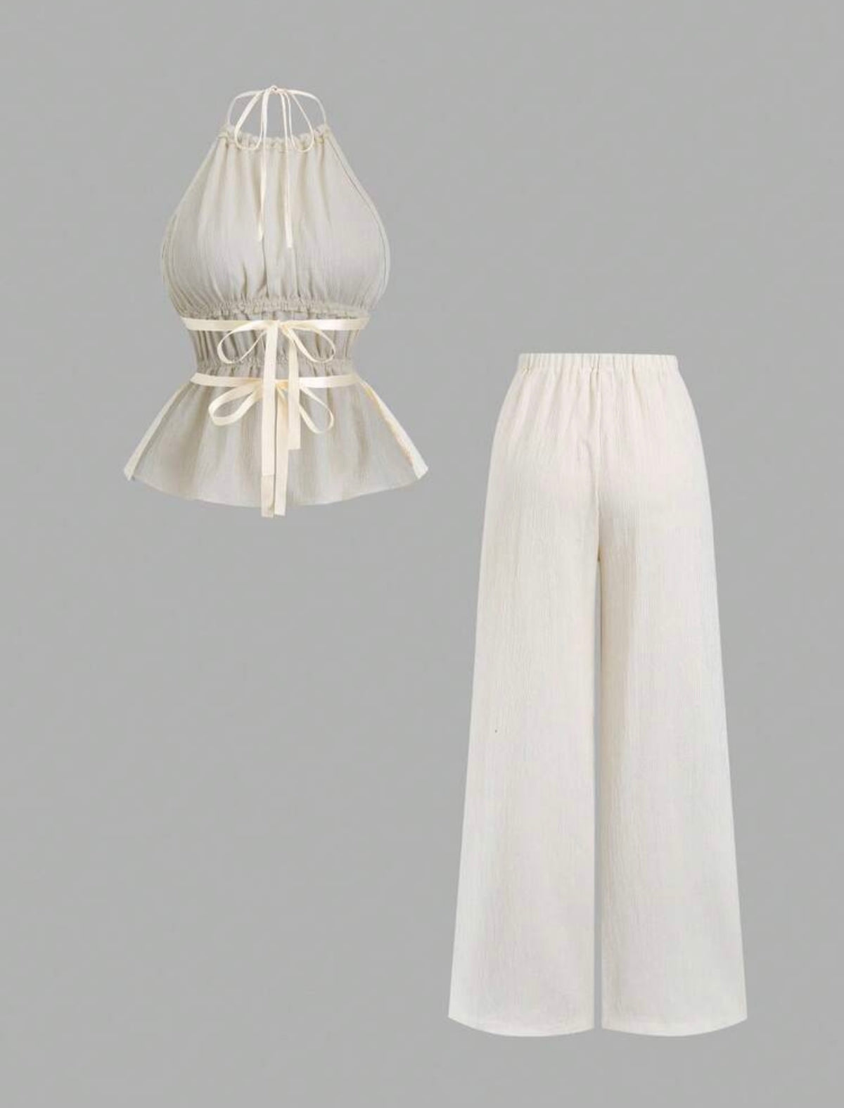 Set de top y pantalón estilo francés