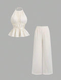 Set de top y pantalón estilo francés