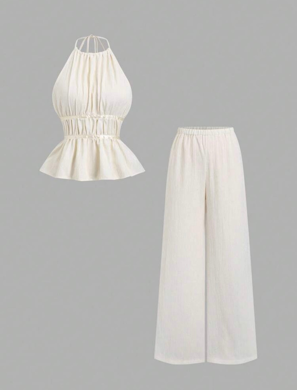 Set de top y pantalón estilo francés