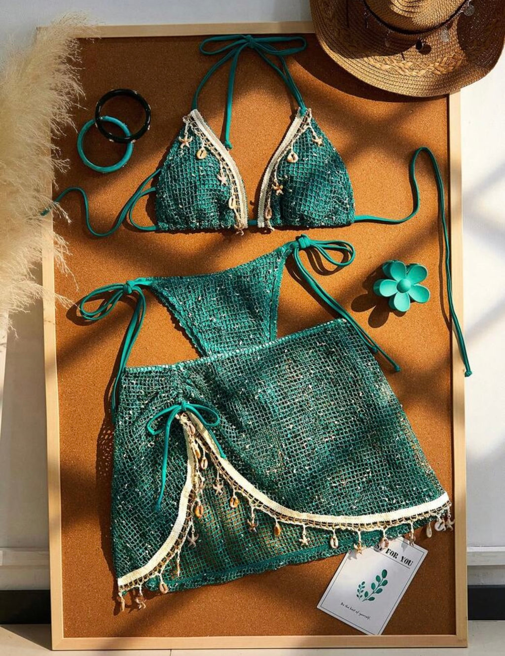 Bikini Bohemio con conchas