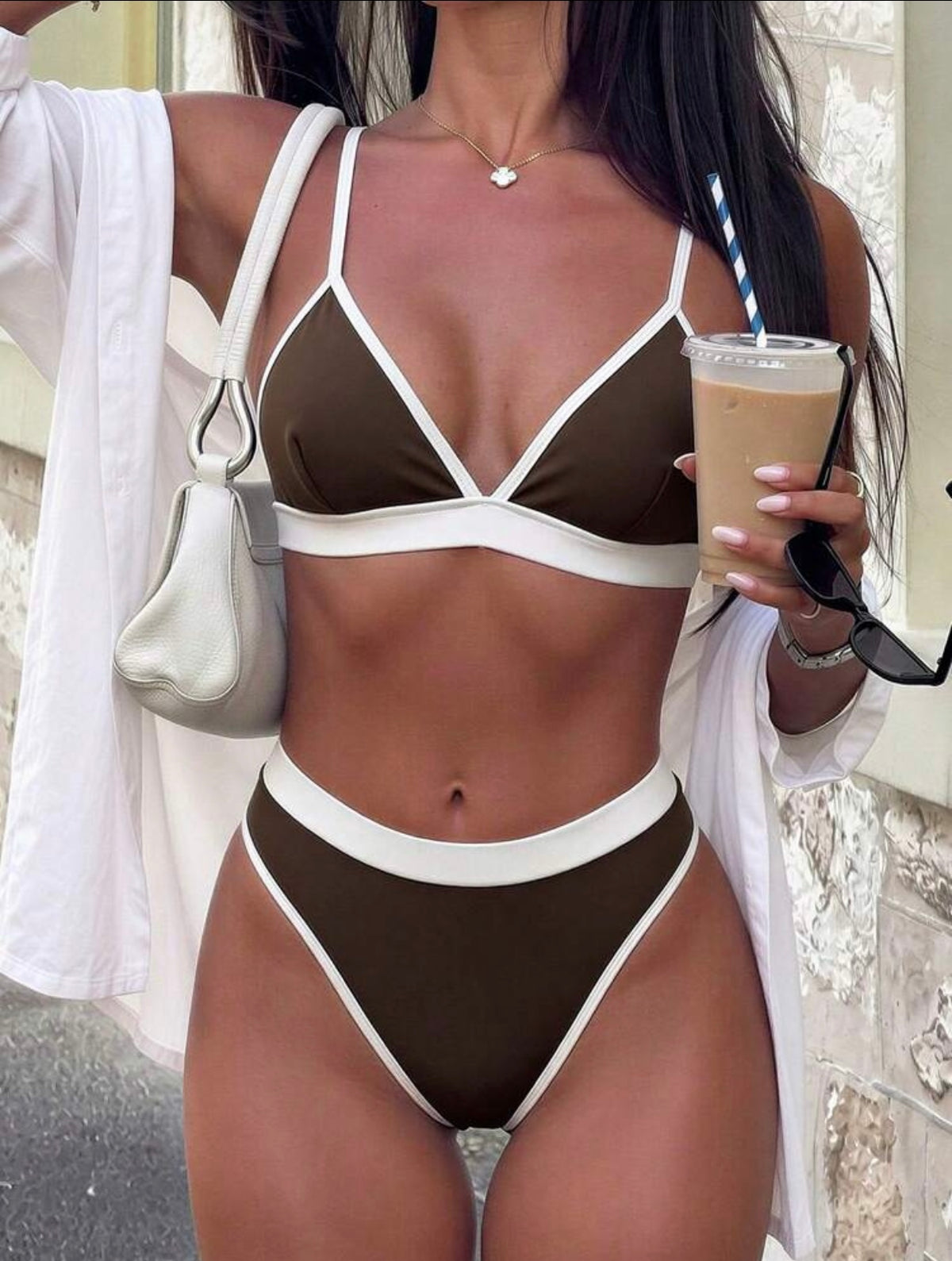 Bikini con bloques de color