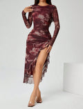 Vestido ajustado con abertura lateral