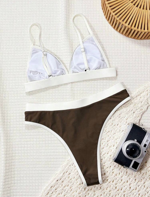 Bikini con bloques de color