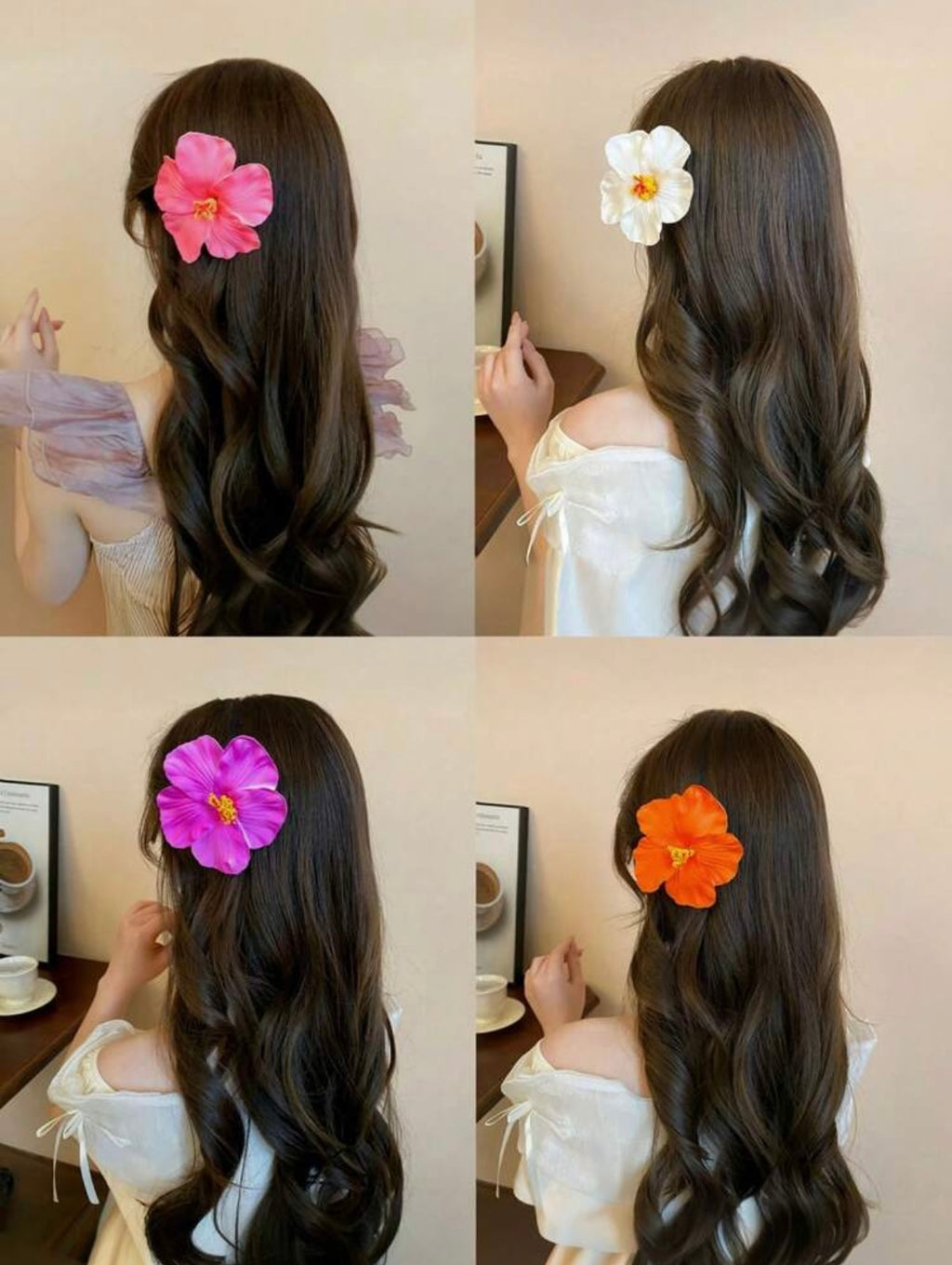 Pinzas para el Cabello de Flores Hawaianas
