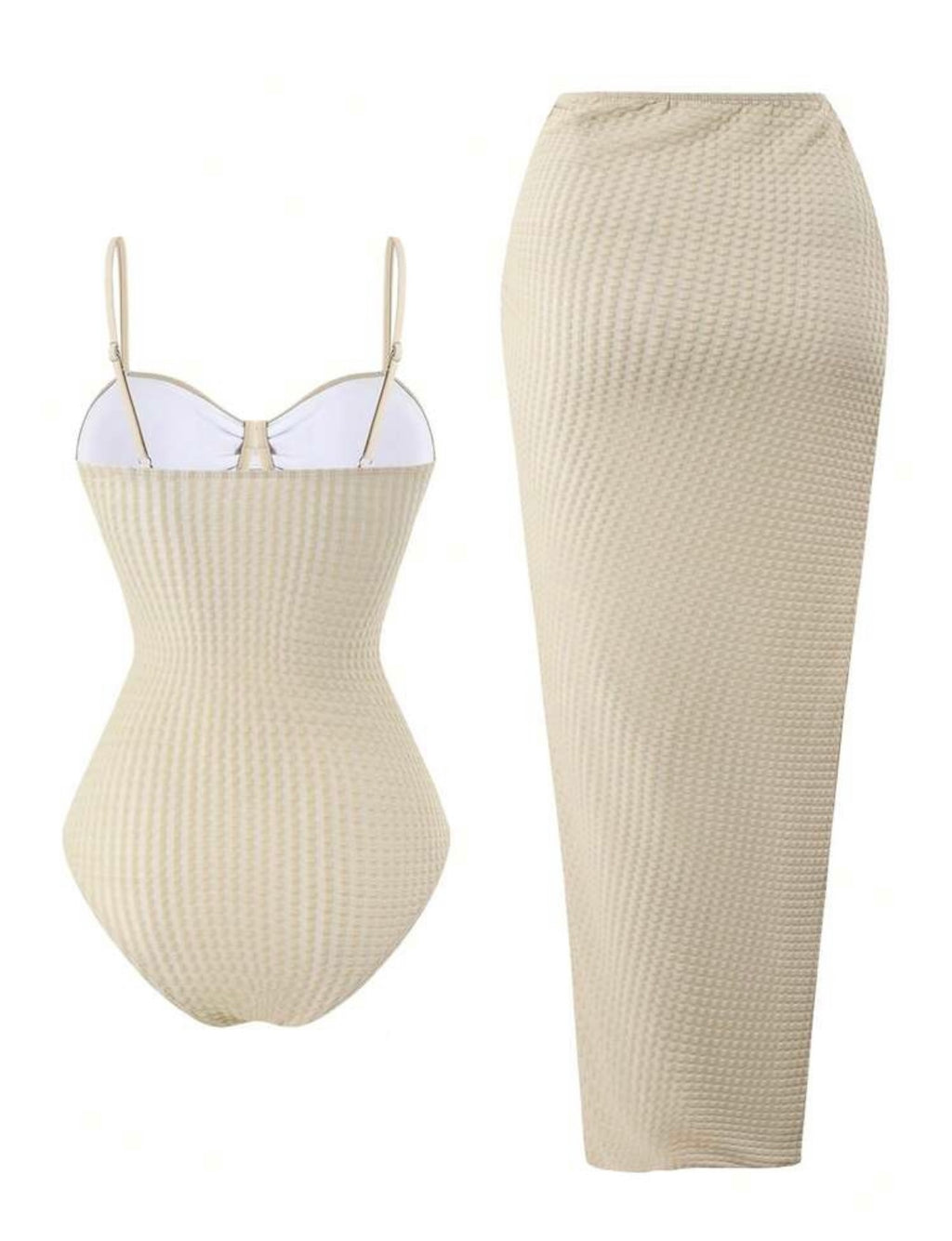 Traje de baño de una pieza con falda maxi