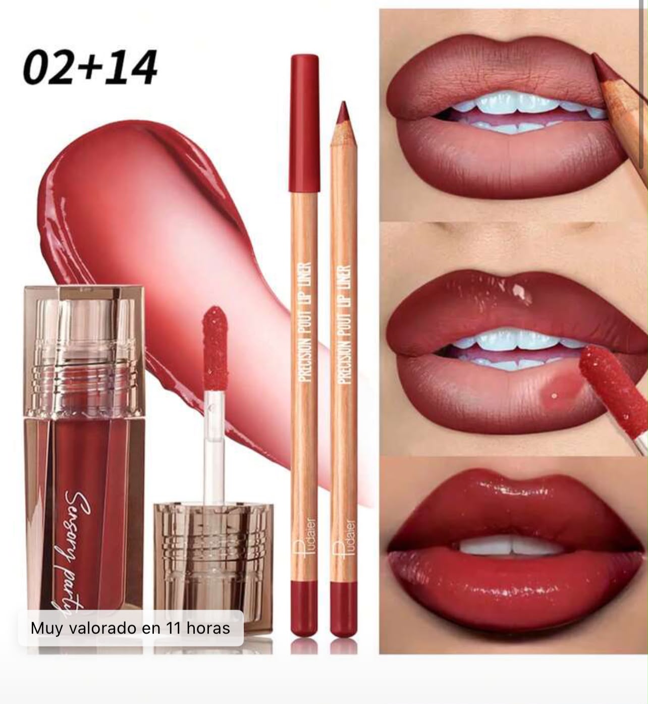 Pudaier Lip Combo – Delineador + Bálsamo Labial