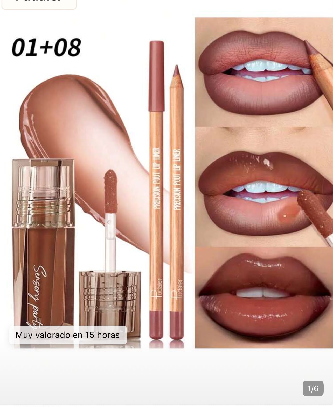Pudaier Lip Combo – Delineador + Bálsamo Labial